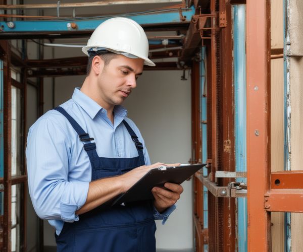 Professional technician performing site assessment